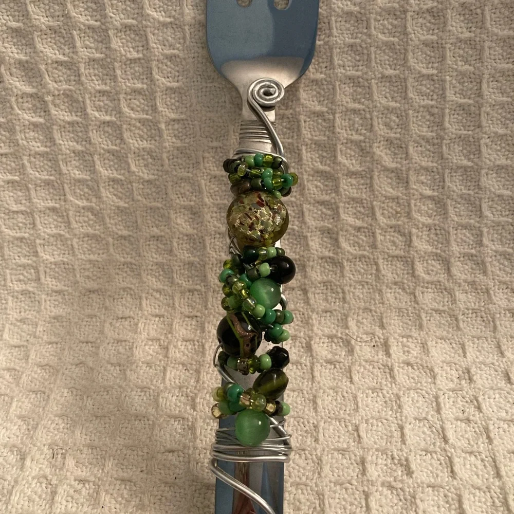 Oneida Stainless Wire Wrapped Beaded Handmade Serving Utensils